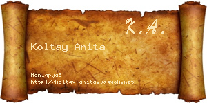 Koltay Anita névjegykártya
